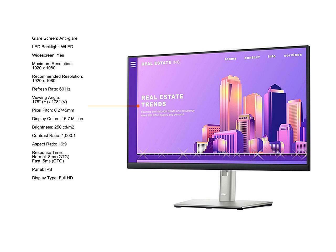 Monitor Dell 24" P2422H Led ISP Full HD (1920 X 1080)