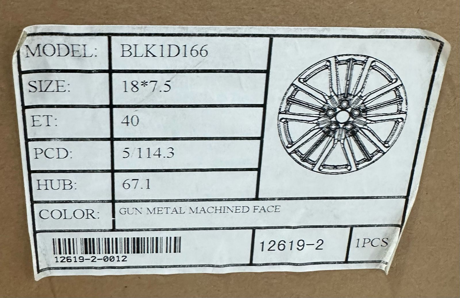 JUEGO DE AROS 18X7.5 ET40 5X114.30 GUN METAL BLK1D166