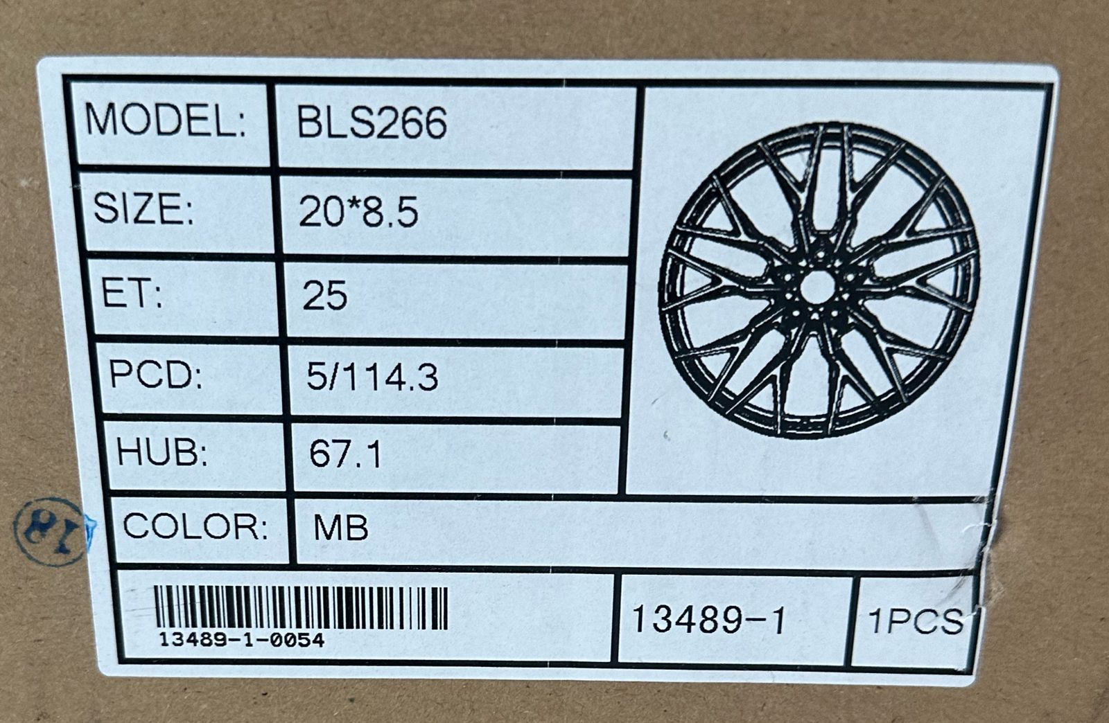 JUEGO DE AROS 20X8.5 ET25 5X114.3MM BLS266 VOSSEN