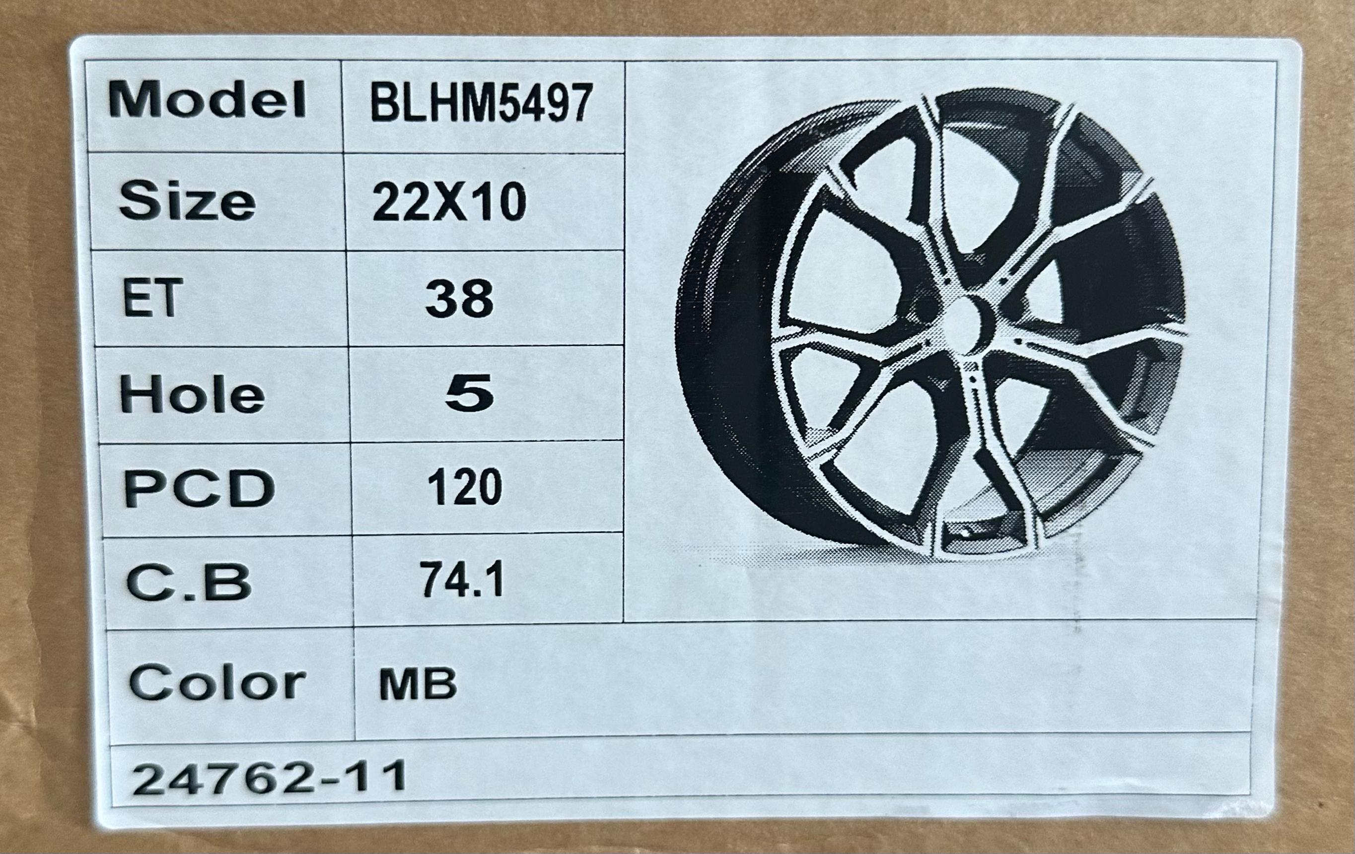 JUEGO DE AROS 22X10/11 5X120MM BLHM5497
