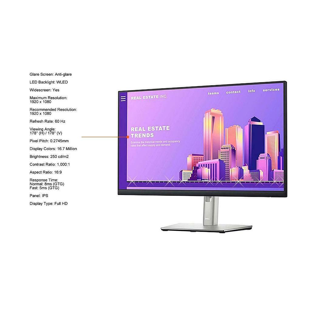 Monitor Dell 24" P2422H Led ISP Full HD (1920 X 1080)