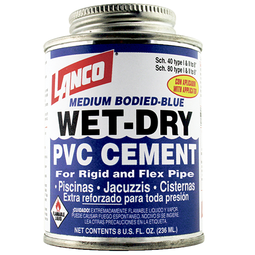 CEMENTO PVC AZUL WET-DRY LANCO 4 ONZ