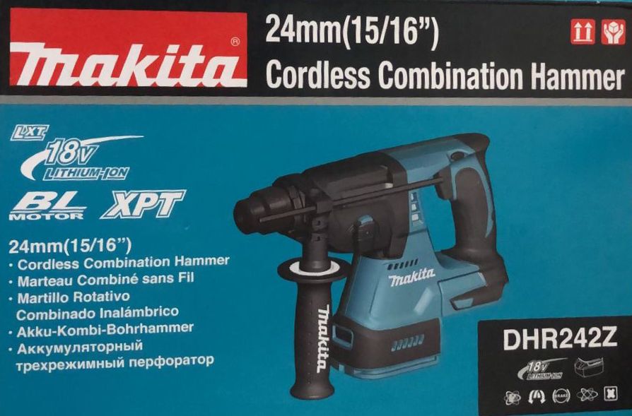 TALADRO ROTOMARTILLO 24mm (15/16") BATERÍA 18V MAKITA DHR242Z