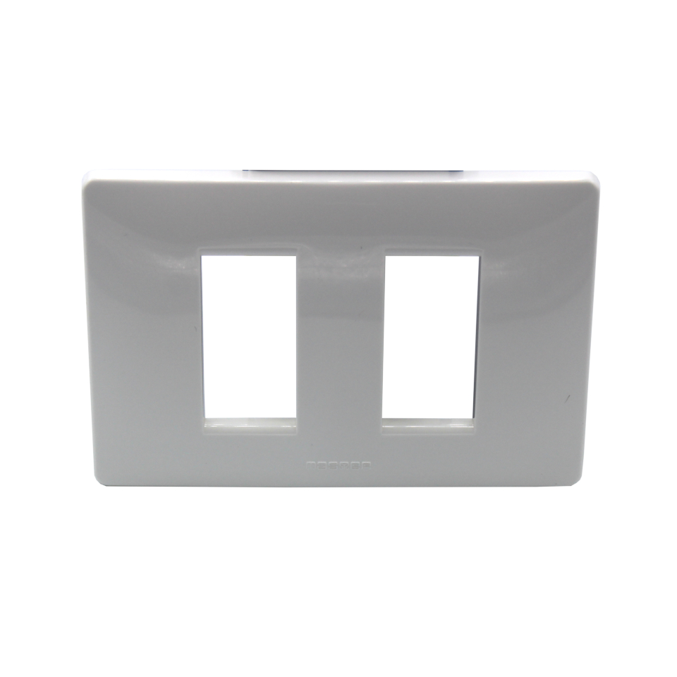 PLACA MIX 2MOD RECT BLANCO