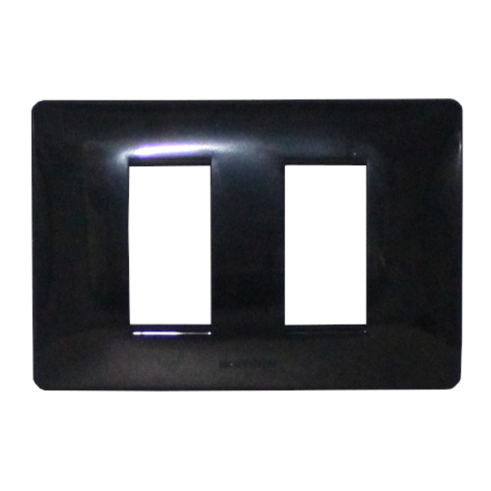 PLACA CIEGA 3 MODULOS NEGRO