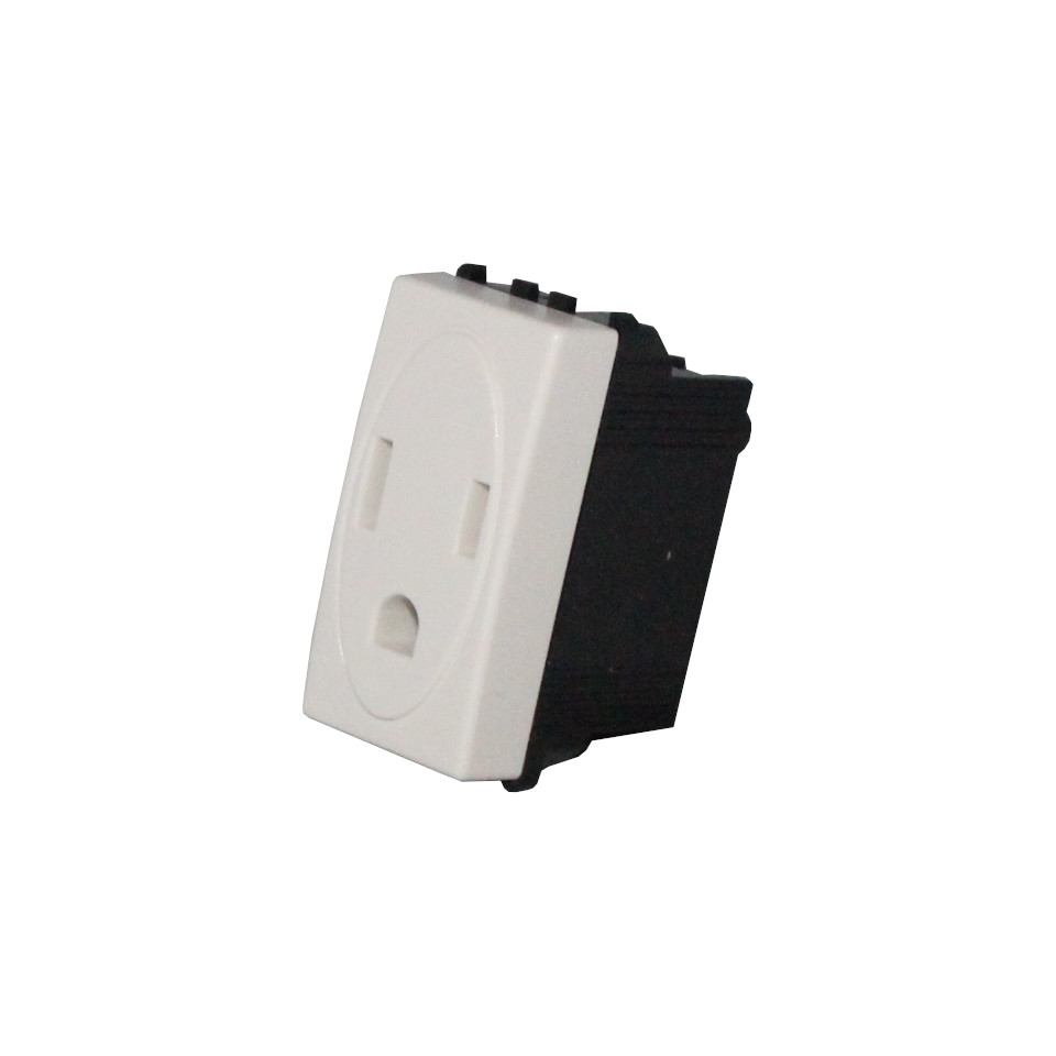 TOMA CORRIENTE SENCILLO 15A 250V BLANCO