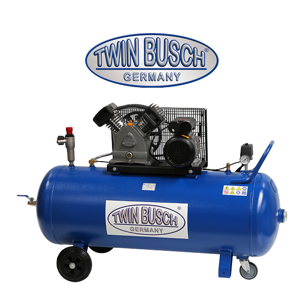 COMPRESOR DE AIRE TWIN BUSCH ACOSTADO 200L (TWK-200L)