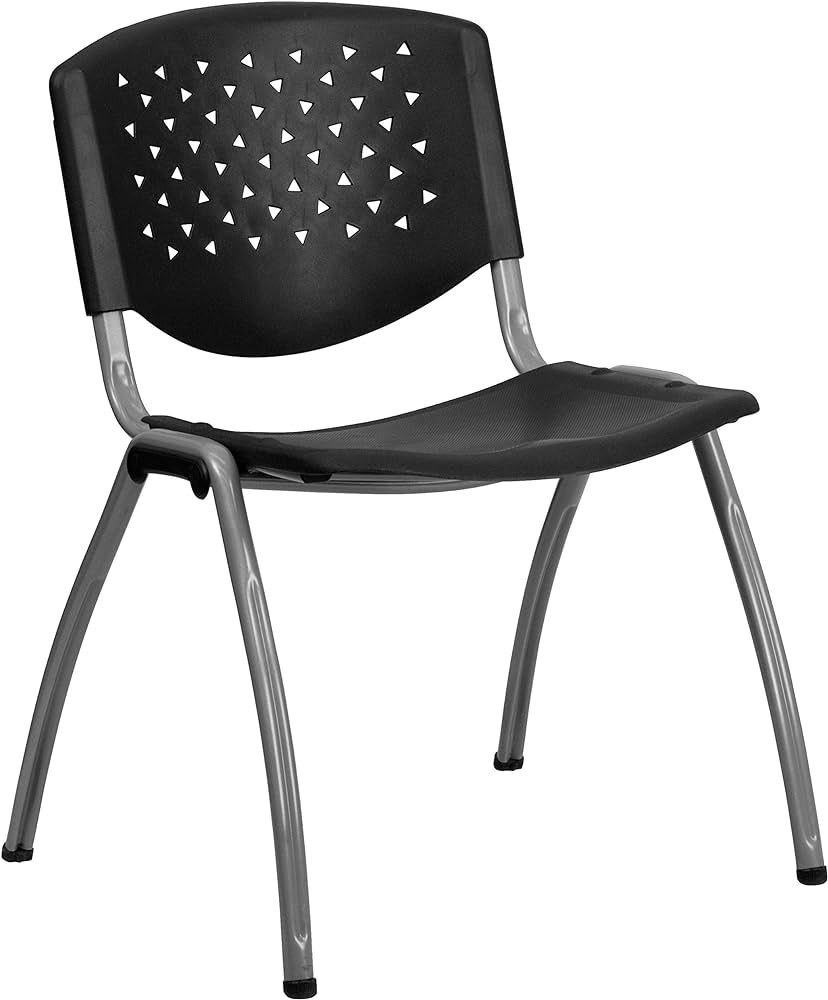 SILLA VISTA PLAST/CROMADO NEGRO DUO