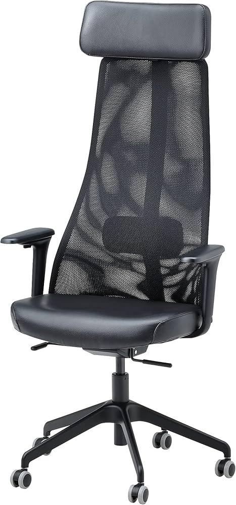 Silla de trabajo con reposabrazos, Glose negro JÄRVFJÄLLET