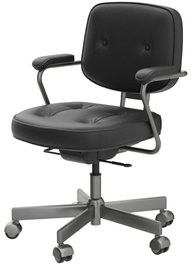 ALEFJÄLL Silla de trabajo, Glose negro