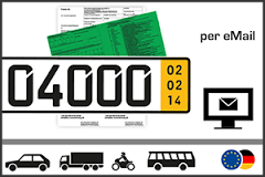 Kurzzeitkennzeichen (5-Tages-Kennzeichen) / Placa de 5 Días 